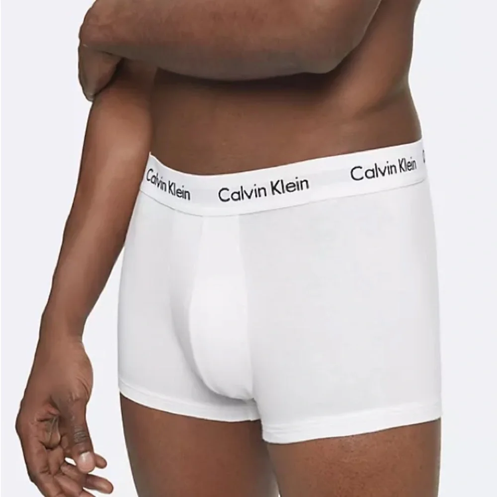 Calvin Klein 3-PK white Low-Rise cotton Stretch Trunks XL NWT